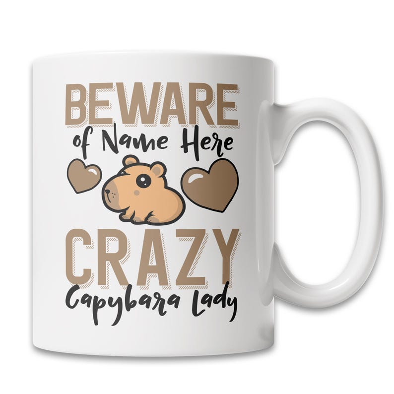 Personalized Capybara Mug: Custom Name, Crazy Capybara Lady Gift image 8
