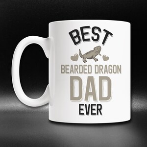 Best Bearded Dragon Dad Mug, Cute Beardie Dad Gift, Pet Bearded Dragon Owner Gift, Reptile Lover Cup, Reptile Breeder Coffee Mug