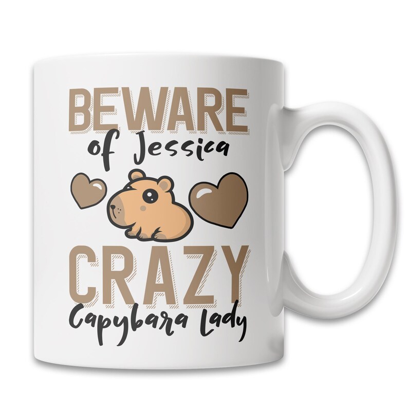 Personalized Capybara Mug: Custom Name, Crazy Capybara Lady Gift image 6