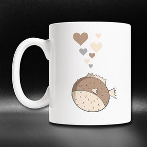 Puffer Fish Ceramic Mug, Scuba Diver Gift