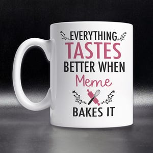 Funny Meme Mug for Grandma, Cute Meme Gift Idea, Meme Baking Mug, Meme Mother&#39;s Day Gift, Meme Grandma Mug, Meme Grandma Gift, Meme Bakes It