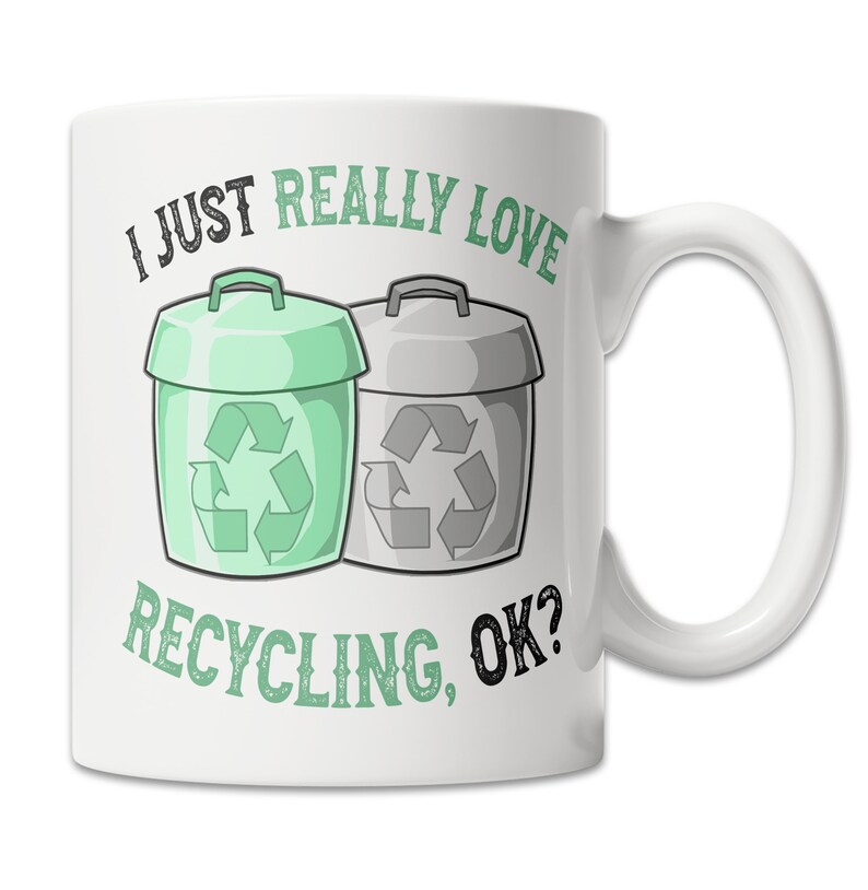 I Love Recycling Mug Cute Recycling Mug for Recyclers Etsy