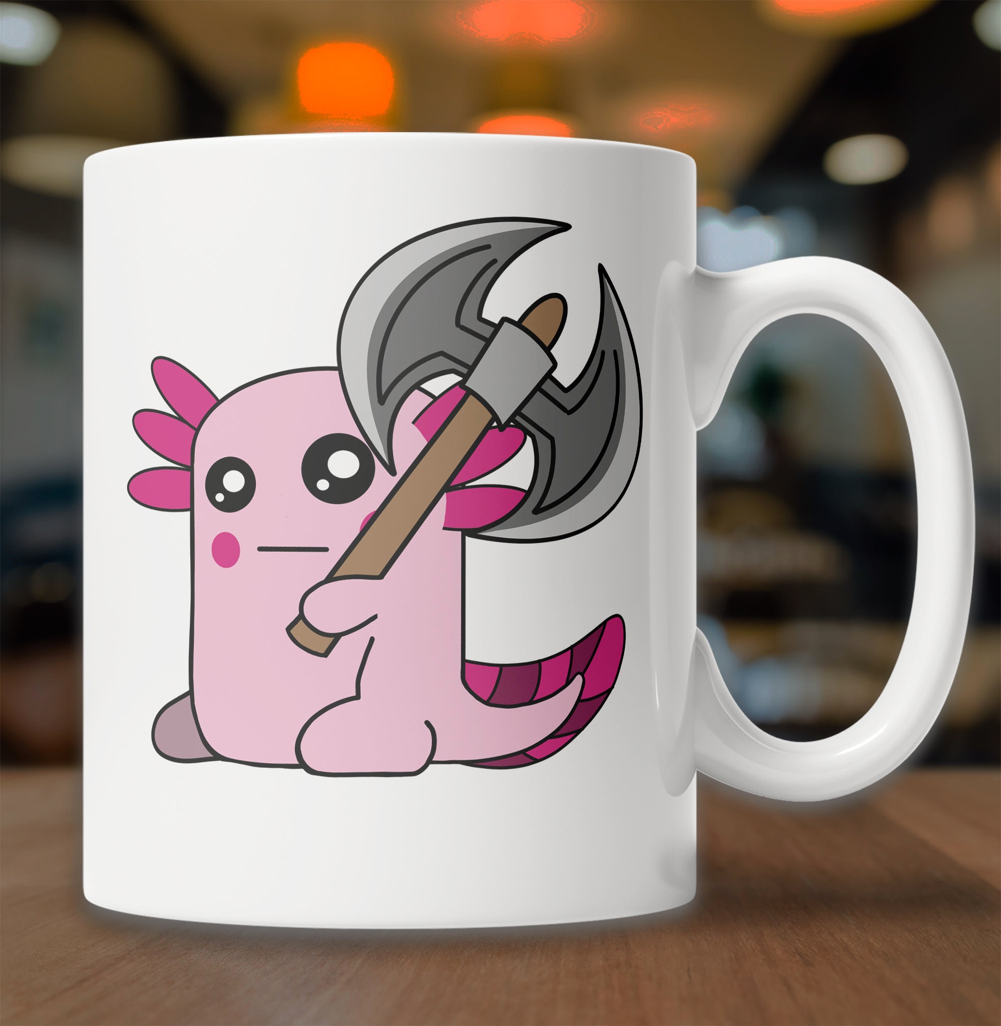 Kawaii Axolotl Water Dragon Cosplay gift idea Coffee Mug by