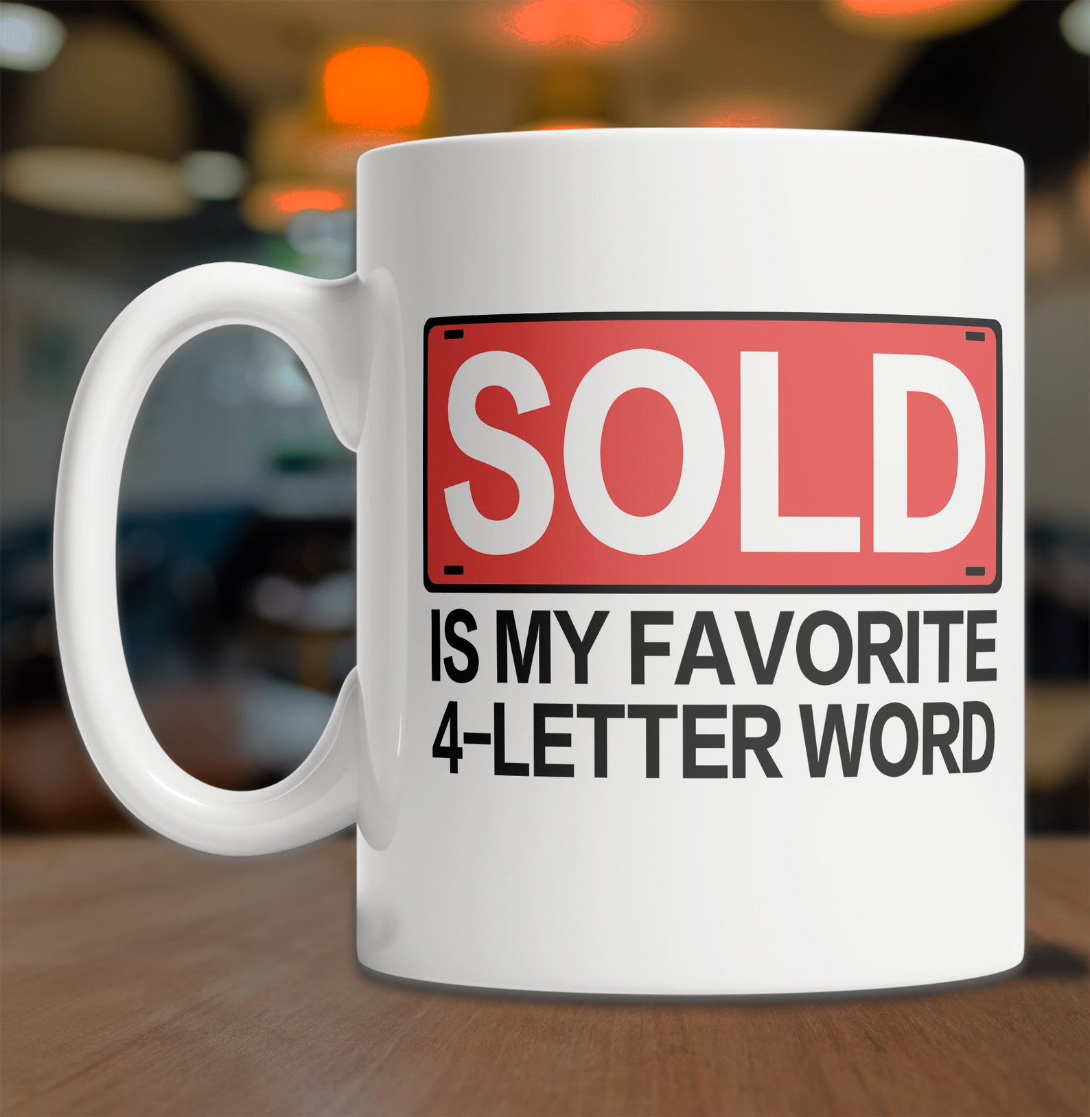 Real Estate Agent Mug Sold Real Estate Mug Real Estate Etsy