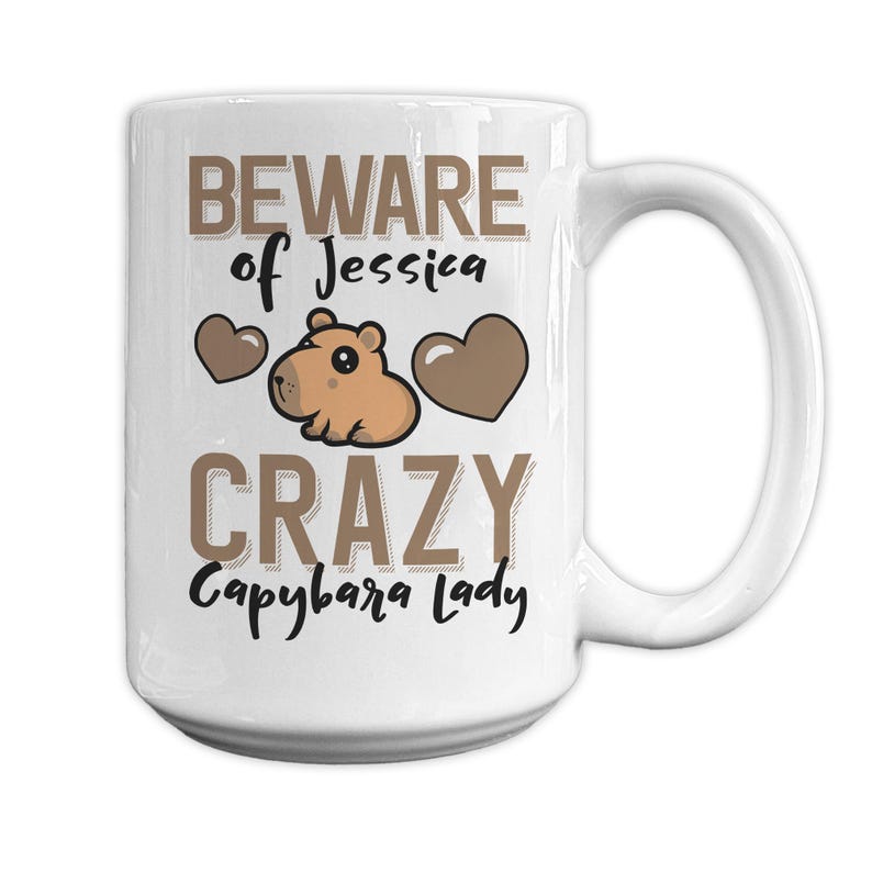 Personalized Capybara Mug: Custom Name, Crazy Capybara Lady Gift image 14