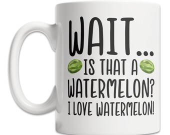 I Love Watermelon Mug - Watermelon Lover Mug - Cute Watermelon Gift Idea - Cute Watermelon Mug - Funny Watermelon Gift Mug