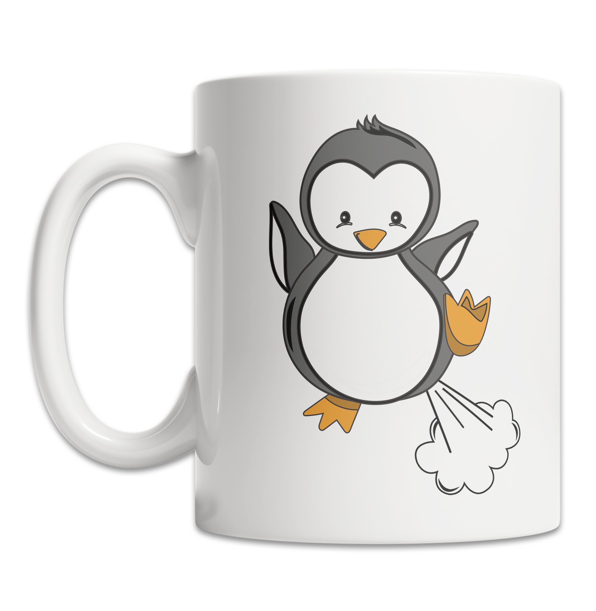 Farting Penguin Mug Cute Penguin Mug Penguin Lover Gift Idea Funny