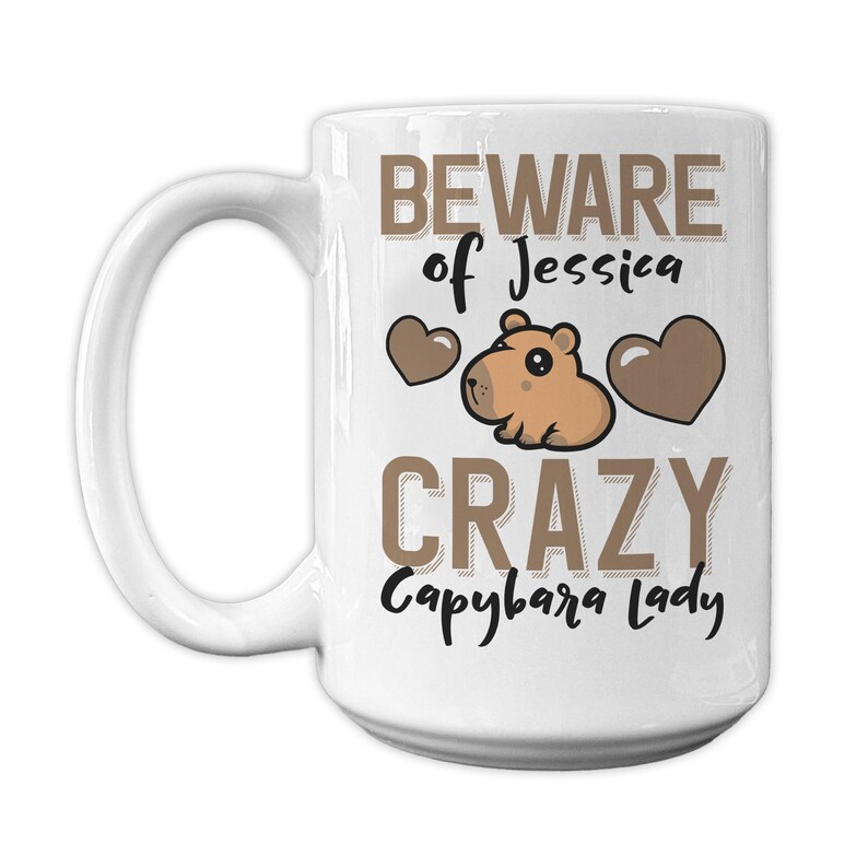 Personalized Capybara Mug: Custom Name, Crazy Capybara Lady Gift image 13