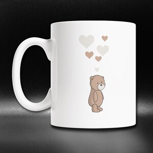 Cute Teddy Bear Coffee Mug, Bear Lover Gift 11 Fluid ounces
