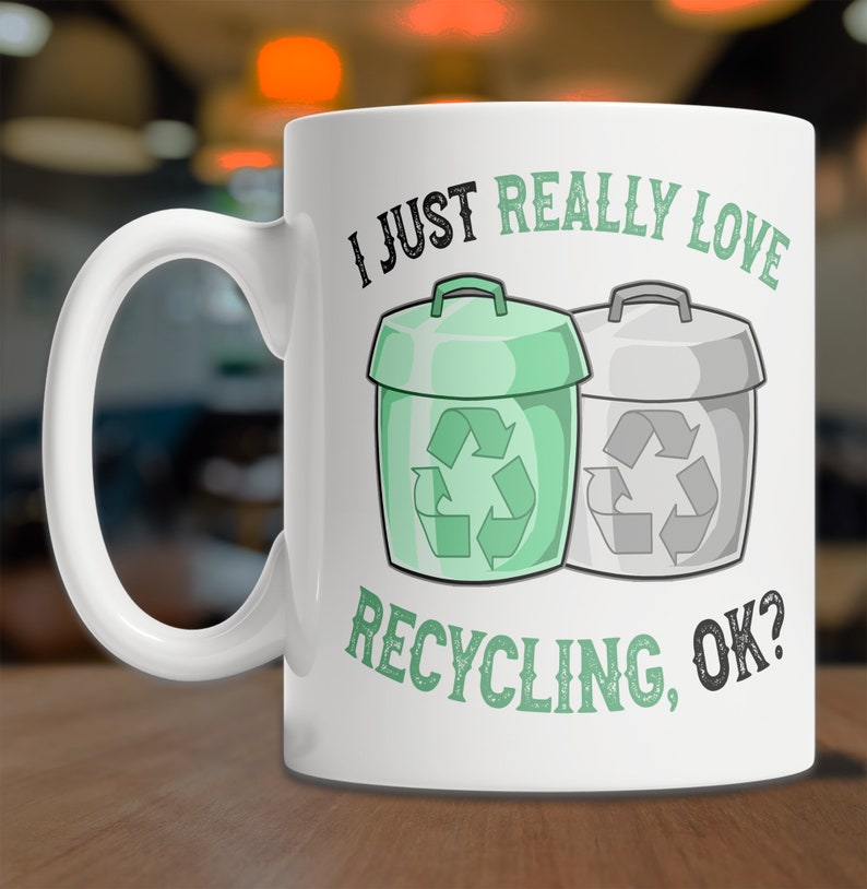 I Love Recycling Mug Cute Recycling Mug for Recyclers Etsy
