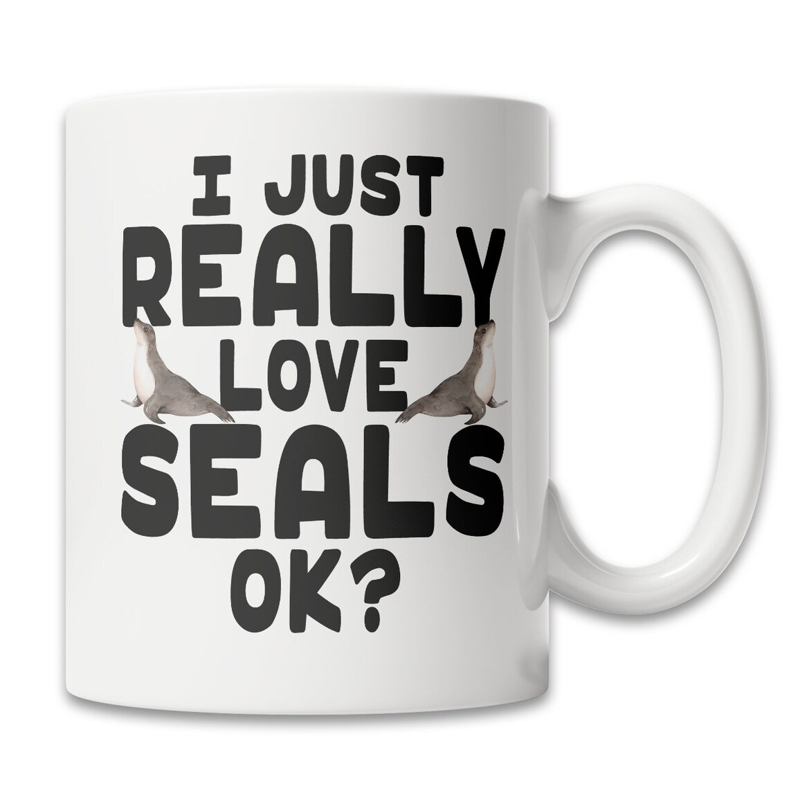 Cute Seal Mug I Love Seals Mug Cute Seal Gift Mug Seal Etsy
