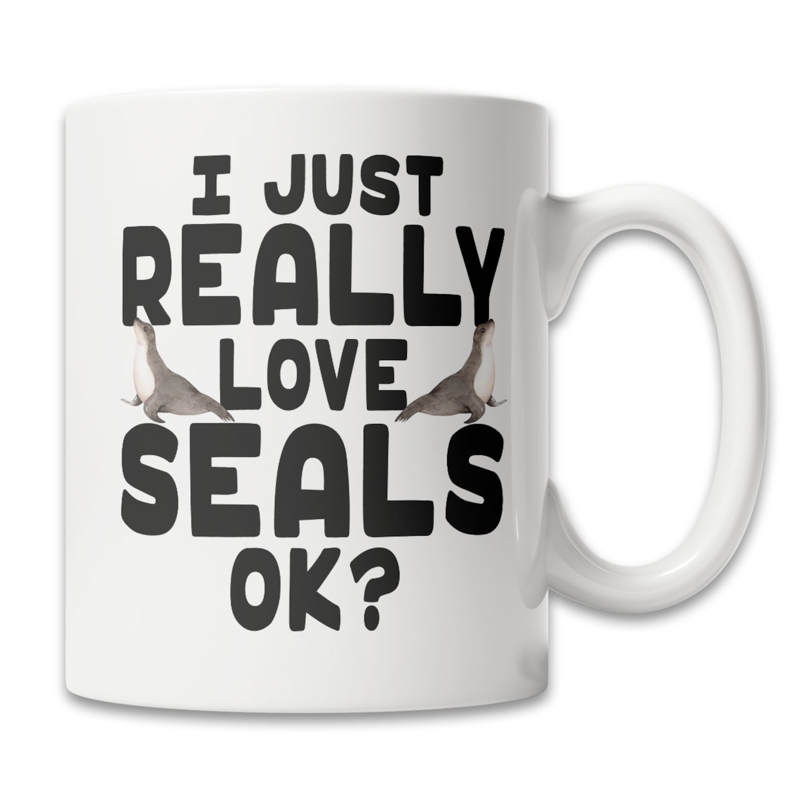 Cute Seal Mug I Love Seals Mug Cute Seal Gift Mug Seal Etsy