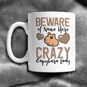 Personalized Capybara Mug: Custom Name, Crazy Capybara Lady Gift image 10