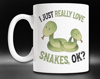 Funny Snake Coffee Mug, Reptile Lover Gift