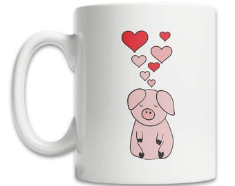Cute Pig Coffee Mug - Funny Pig Mug - Pig Love Mug - Cute Pig Gift - Cute Pig Mug - Pig Lover Gift Ideas