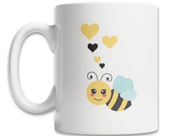 Cute Bee Mug - Bumble Bee Gift - Bumble Bee Mug - Honey Bee Mug - Honey Bees Gift for Bee Lovers - Beekeeper Mug