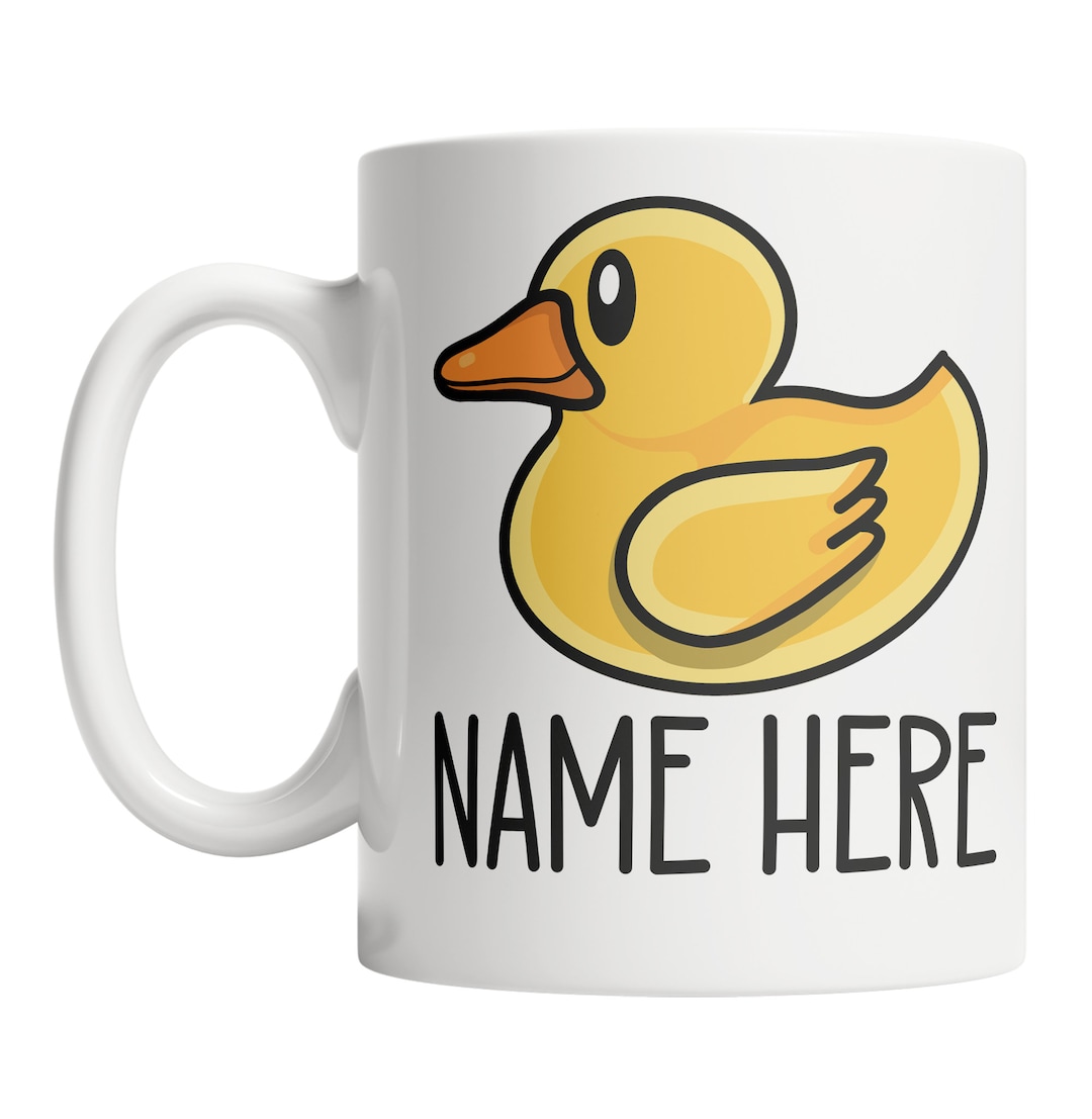 Personalized Rubber Duck Mug Custom Rubber Duck Mug Rubber Duck Name