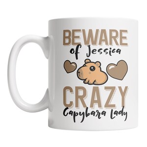 Personalized Capybara Mug: Custom Name, Crazy Capybara Lady Gift image 5