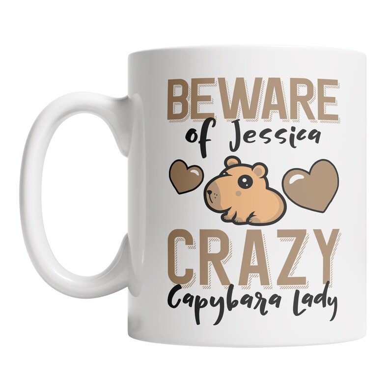 Personalized Capybara Mug: Custom Name, Crazy Capybara Lady Gift image 5