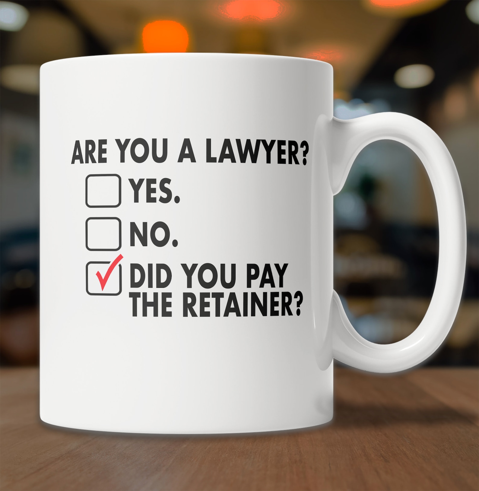 Funny Lawyer Mug Cool Lawyer Gift Lawyer Retainer Mug Etsy UK