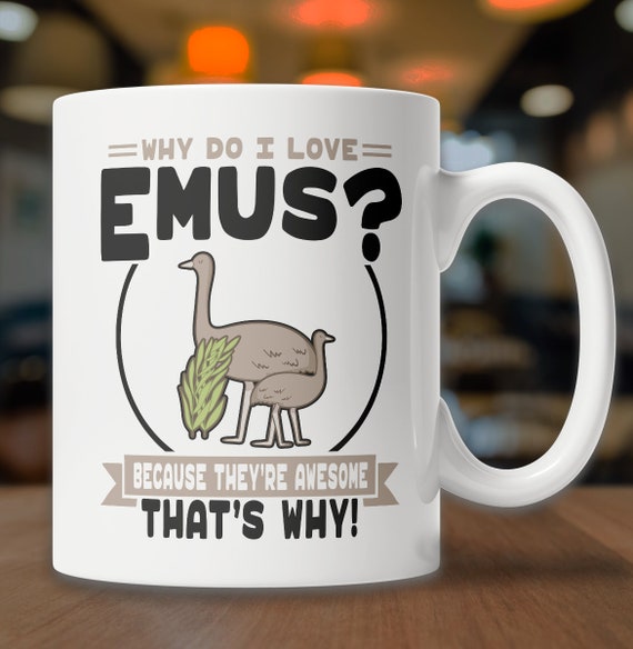 Emu Lover Gift Watercolor Emu Coffee Mug Emu Coffee Mug