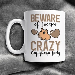 Personalized Capybara Mug: Custom Name, Crazy Capybara Lady Gift image 9