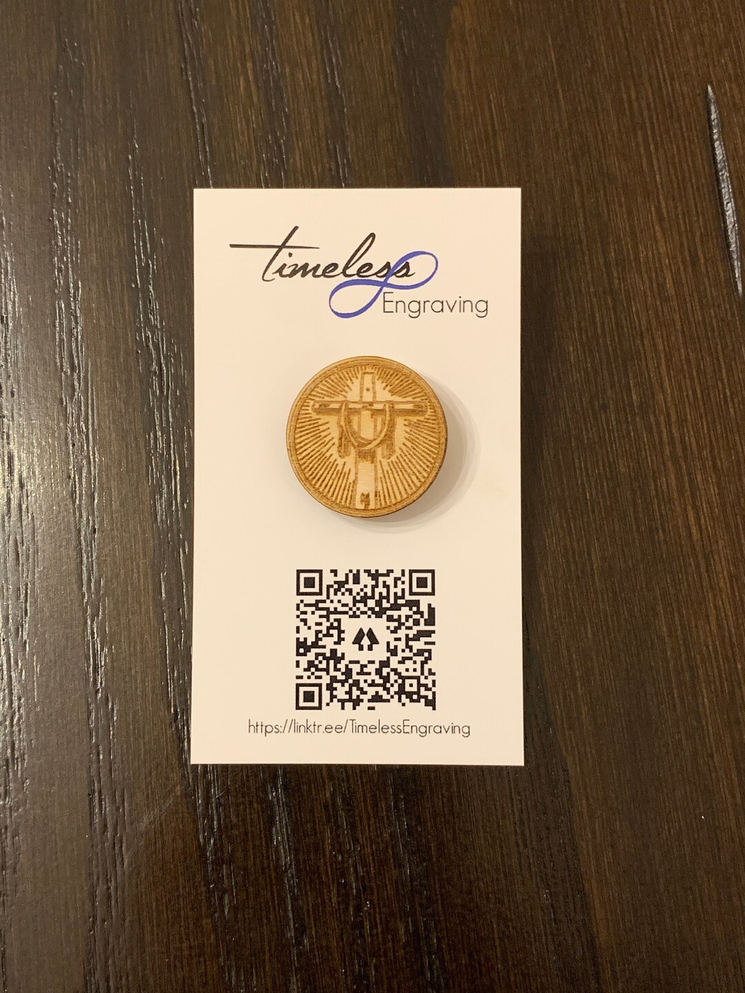 Wooden Cross Pin - Etsy