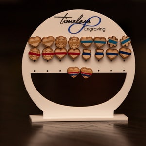 Wood First Responder Stud Earrings