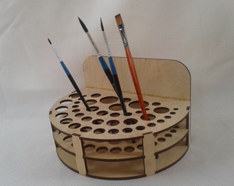 Desk Organizer, Brushes Holder, Pen Holder, Wooden makeup organizer, Cosmetic Makeup Organizer, Brush Holder