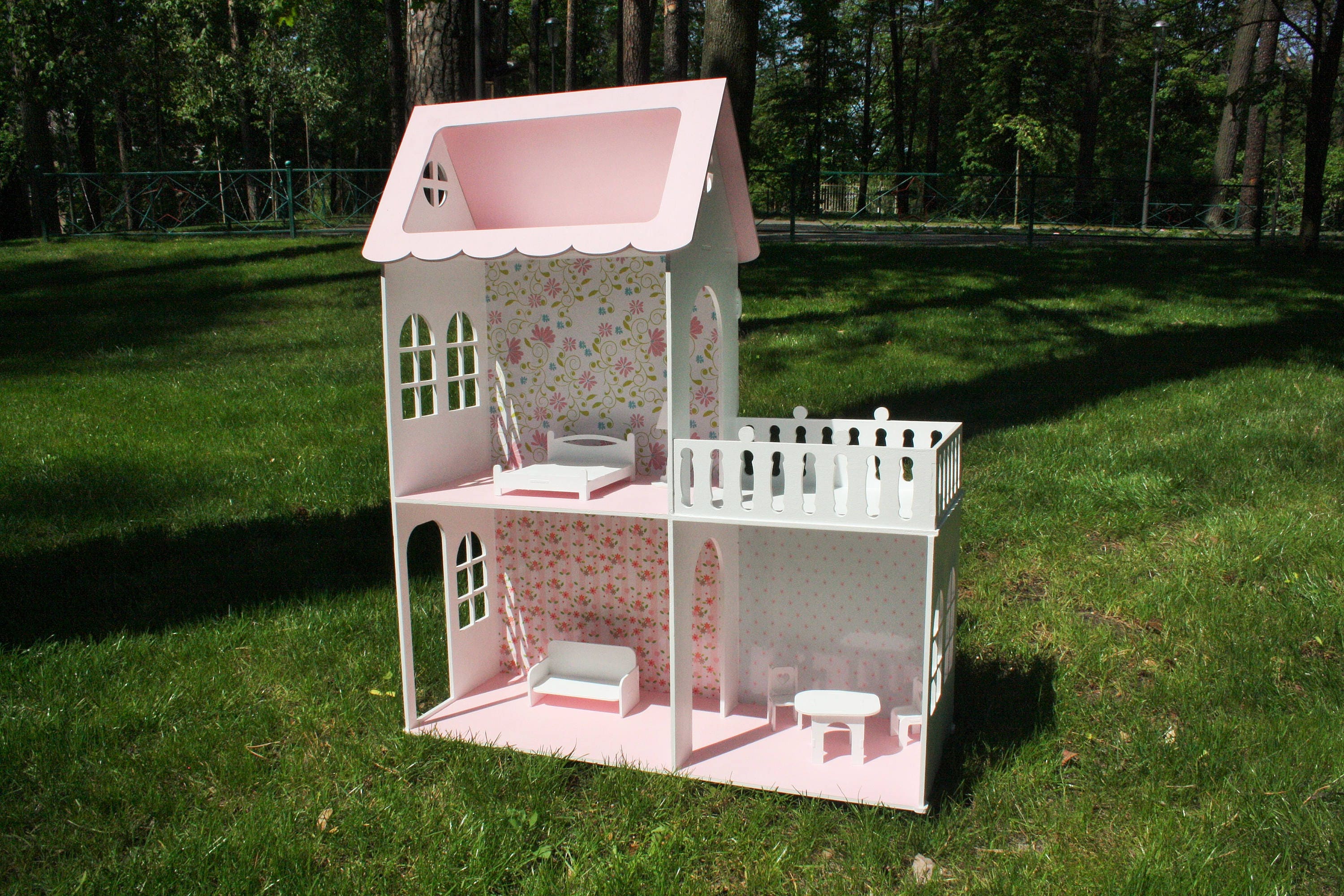 Wooden Dolls house Barbie doll house Plywood house House Etsy