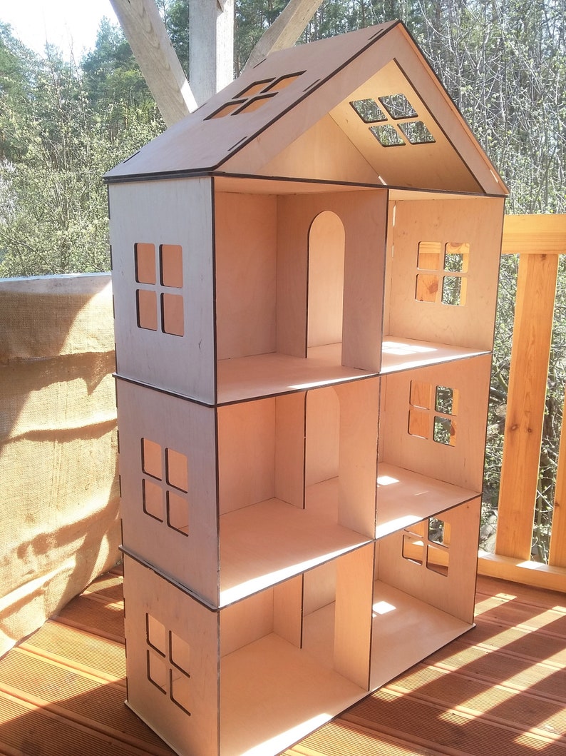 Dollhouse kit Big Wooden Barbie Dollhouse 4 floors