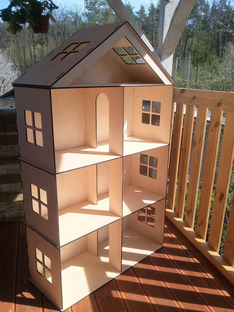 Dollhouse kit Big Wooden Barbie Dollhouse 4 floors