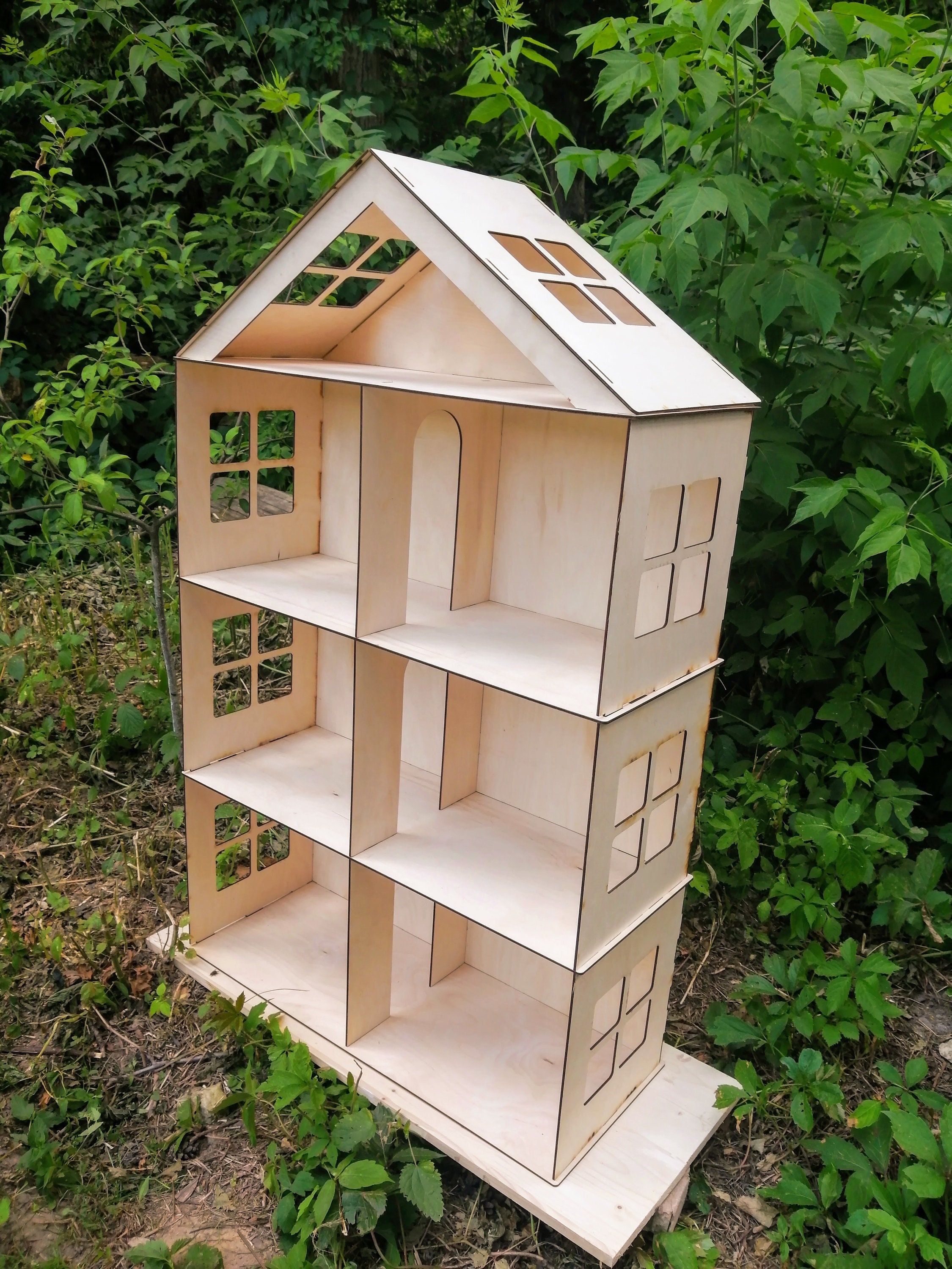 Wooden Dollhouse 16 Wooden Dollhouse Dollhouse Miniature 4 Etsy