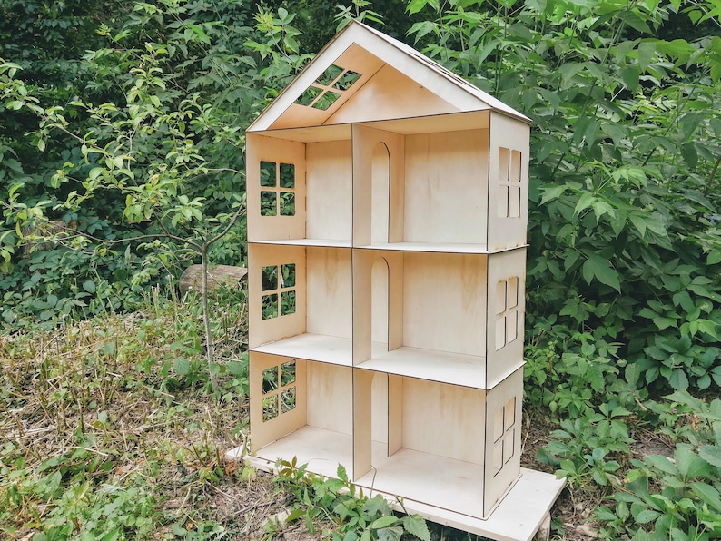 Wooden Barbie Dollhouse Dollhouse Miniature 4 Floors | Etsy