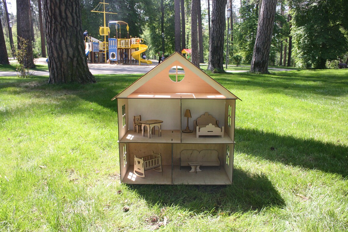 Maison de poupée en bois Maison de poupée miniature Maison - Etsy France