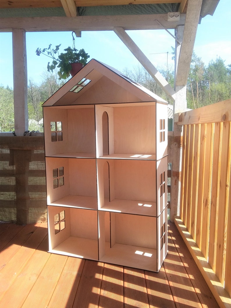 Dollhouse kit Big Wooden Barbie Dollhouse 4 floors