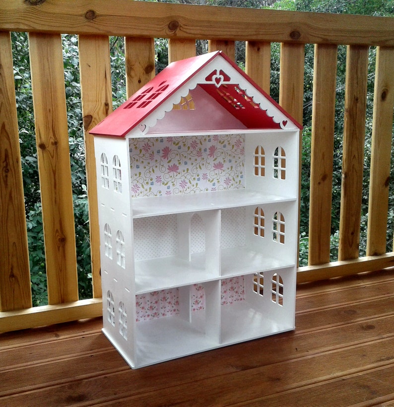 Dollhouse With 4 Floors, Plywood Dolls House, Wooden Dollhouse, House