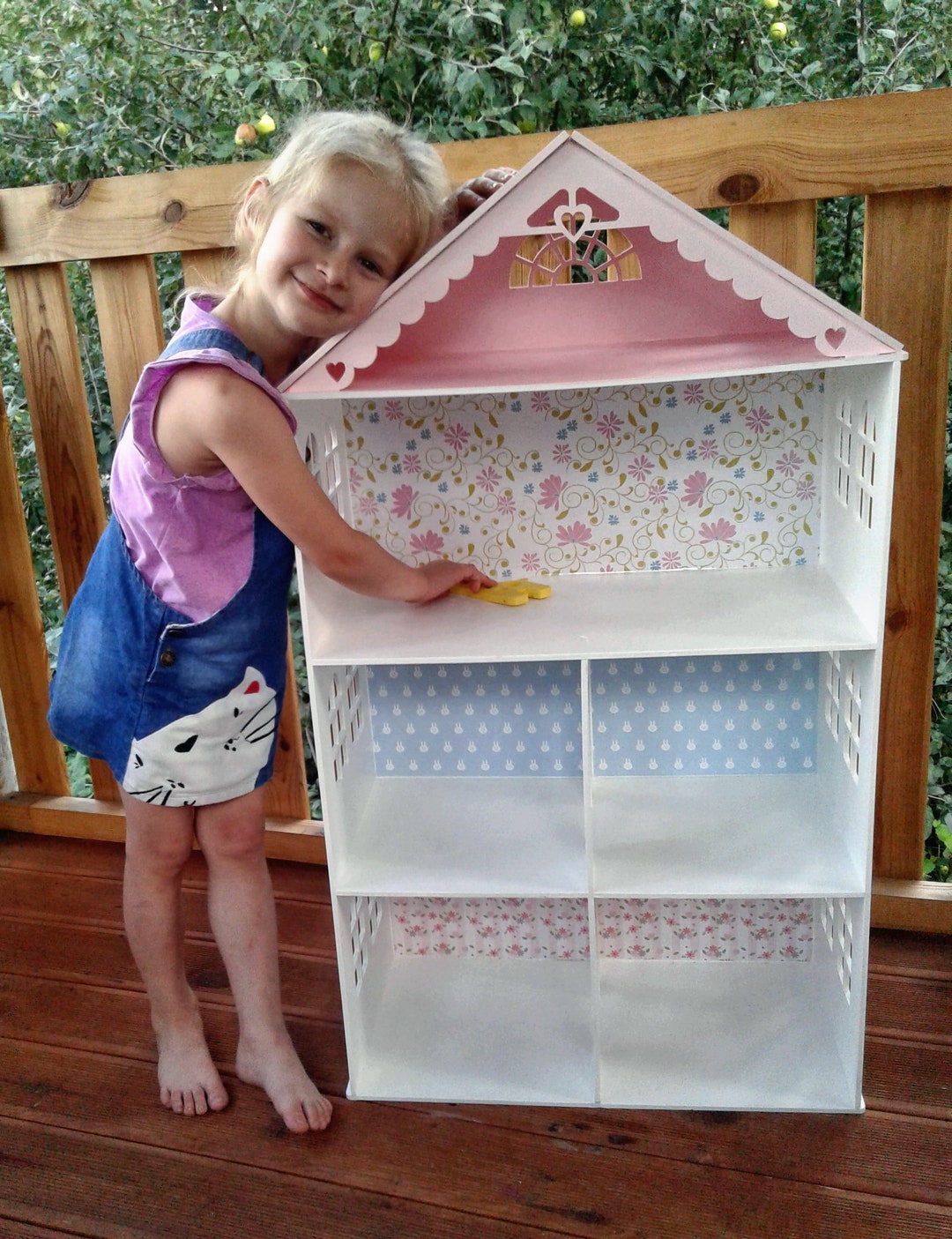 Wooden Dollhouse Kit, Wooden Dollhouse, Dollhouse Furniture, Wood