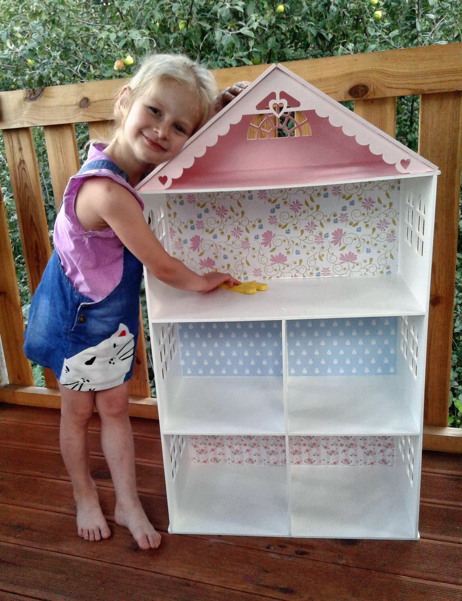 Wooden dollhouse kit, Wooden dollhouse, Dollhouse furniture, Wood dollhouse, Doll House, Plywood house, Woode