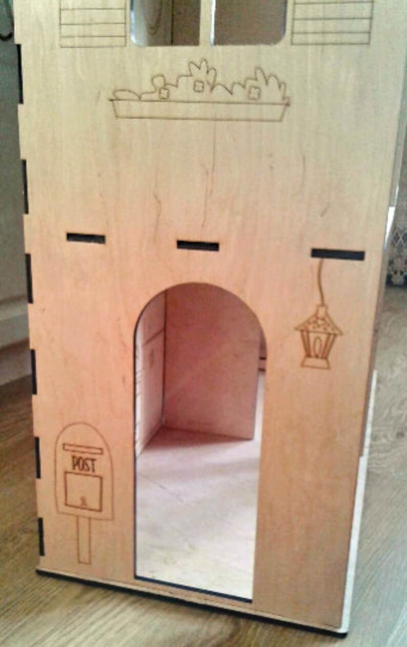 Wooden Barbie Dollhouse Dollhouse Kit Dollhouse with | Etsy