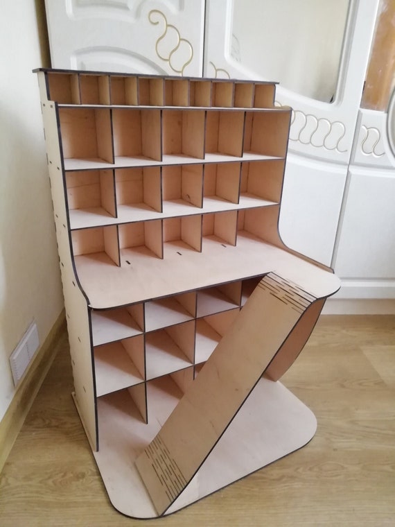 wooden toy shelves