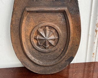 Antique cast iron fireback