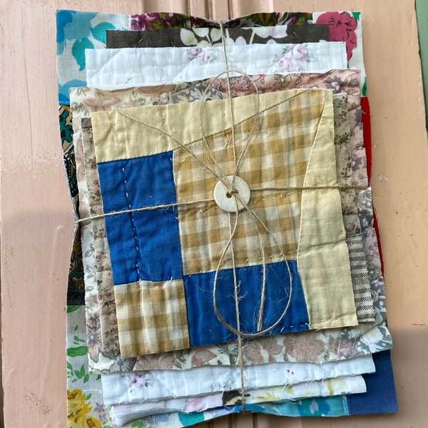 Antique Quilt Pieces Etsy