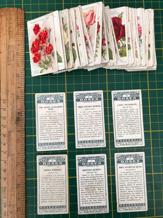 Original Roses Wills Cigarette Cards Series Mixed Lot of 10 Cards