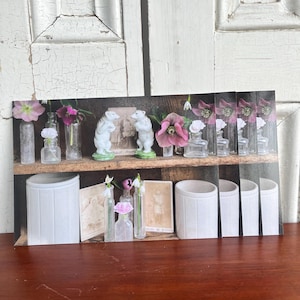 5er Set Postkarten mit Motiven von Antiquitäten, shabby chic und vintage Motiven im Großformat A5 – damit ihr auch doppelt so viel schreiben könnt!