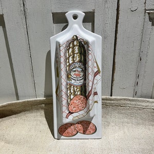 Vintage French ceramic salami / saucisson holder made by Estello
