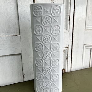 Mid-century modern German white porcelain vase by Alka Kunst in Bavaria