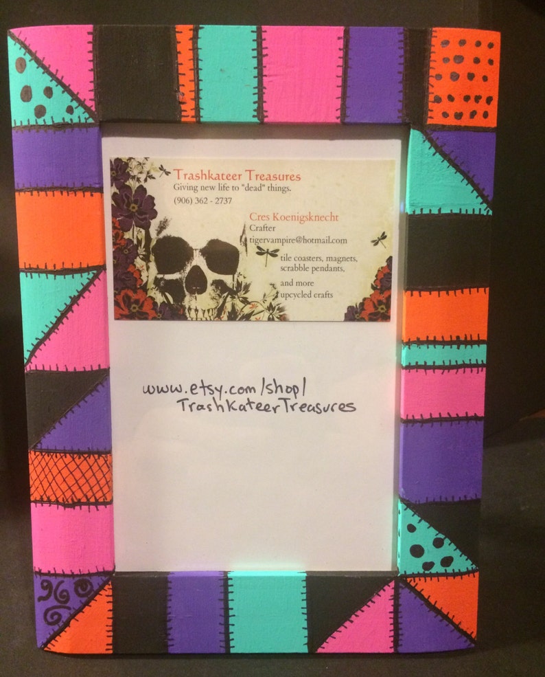 Hand-painted Nightmare Before Christmas inspired picture frame sally/'s dress