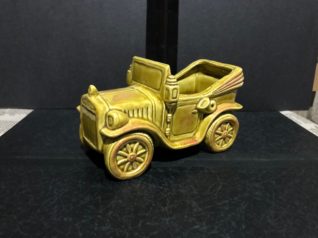 Green With Red Accents Car Planter by Enesco Made in Japan - Etsy