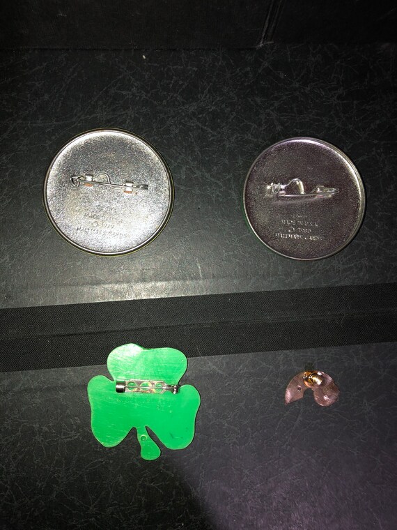Lot of 4 Irish Buttons or pins hallmark - image 2